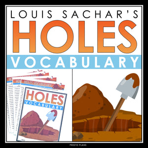 Holes Vocabulary Booklet, Presentation, & Answer Key Definitions - Louis Sachar