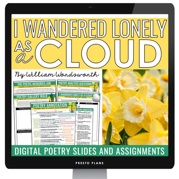 I Wandered Lonely as a Cloud by William Wordsworth Digital Poetry Lesson