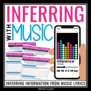 Inference Activity - Making Inferences in Song Lyrics Music Reading Assignments