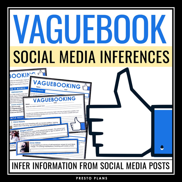 Inference Activity - Making Inferences in Vague Social Media Posts Assignments