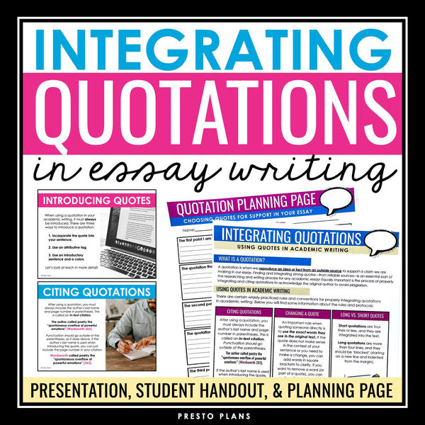 Quote Integration Example Academic Integrating Quotes