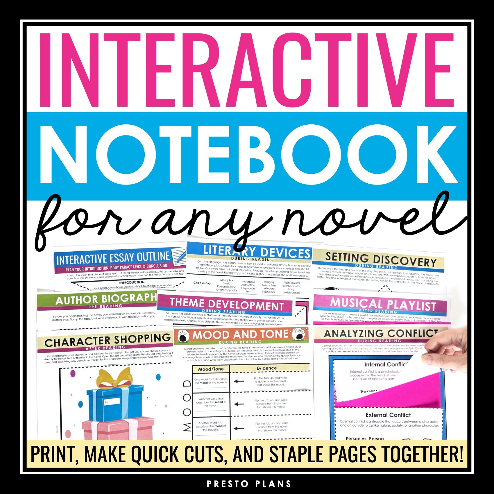 Interactive Notebook Assignments for Any Novel - Reading Foldable Acti ...
