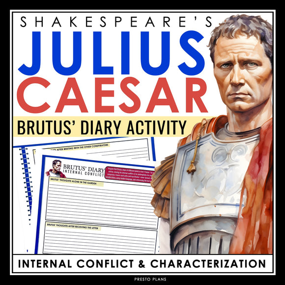 Julius Caesar Character Assignment - Brutus' Diary Writing Act 2 - Shakespeare