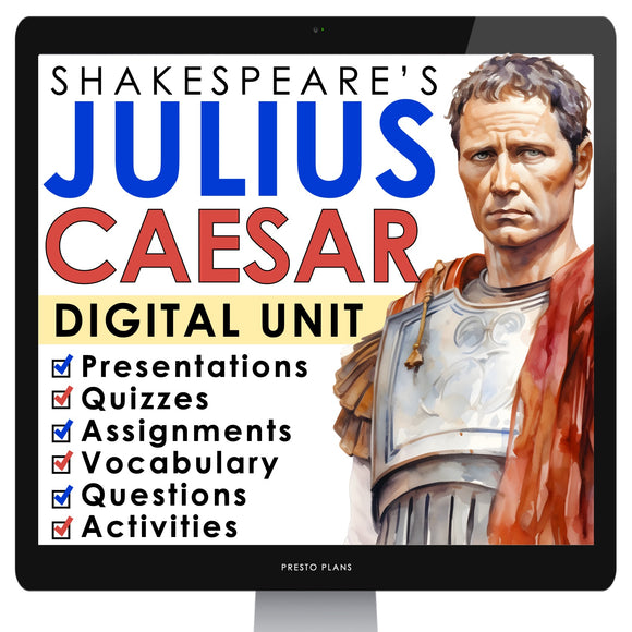 Julius Caesar Unit Plan - Complete Digital Drama Unit Shakespeare's Play