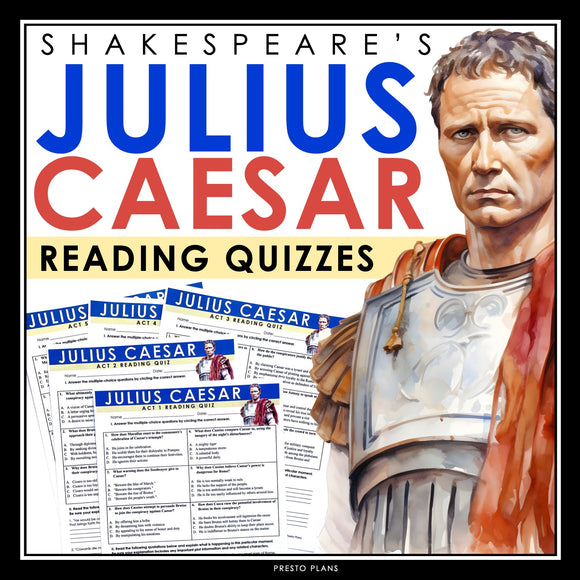 Julius Caesar Quizzes - Multiple Choice and Quote Quizzes for Shakespeare's Play