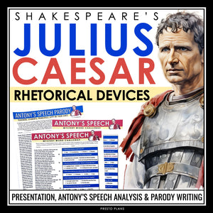 Julius Caesar Antony's Speech Rhetoric Presentation & Activities - Shakespeare