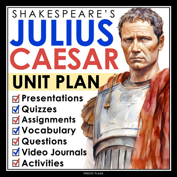 Julius Caesar Unit Plan - Complete Drama Reading Unit for Shakespeare's Play