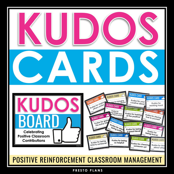 Reward Tickets Classroom Management System for Positive Behavior - Kudos Cards