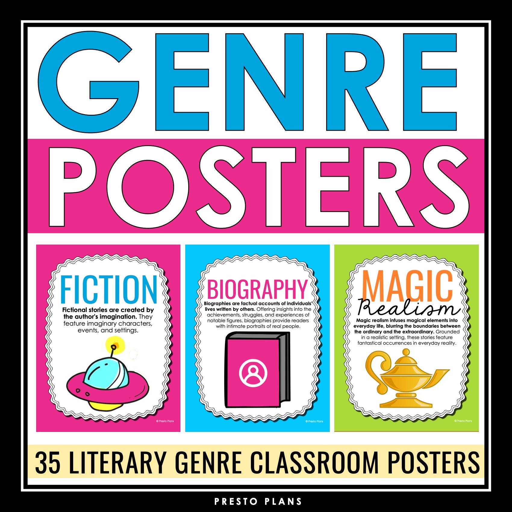Genre Study Visual First Grade Genre Posters