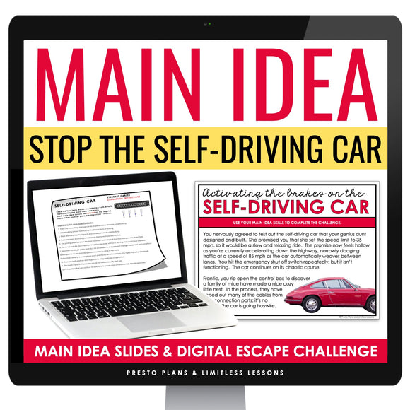 Main Idea and Supporting Details Slides & Digital Nonfiction Reading Activity