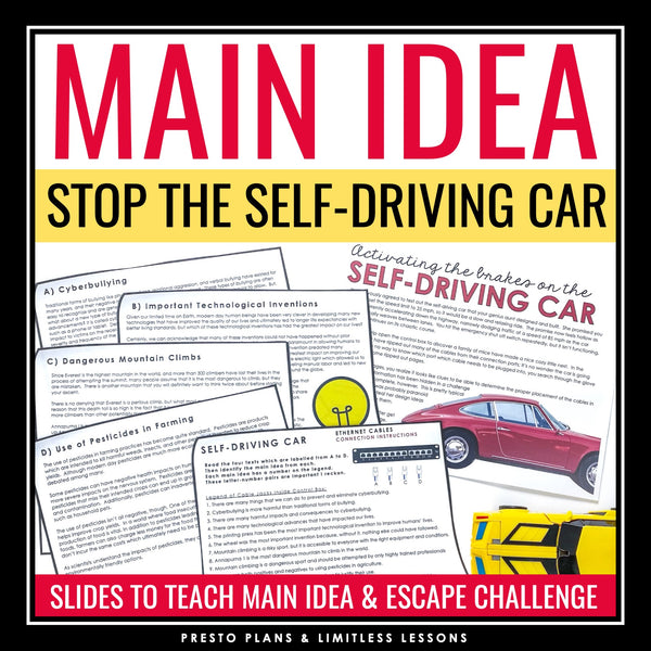 Main Idea and Supporting Details Presentation & Nonfiction Reading Activity