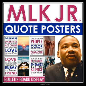 Martin Luther King Jr Day Posters - Classroom Bulletin Board MLK Quotes Display