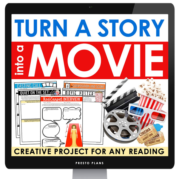 Novel or Short Story Digital Project - Turn a Story into a Movie Book Report