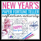 New Year's Activity - Folding a Paper Fortune Teller New Year Reflection Game