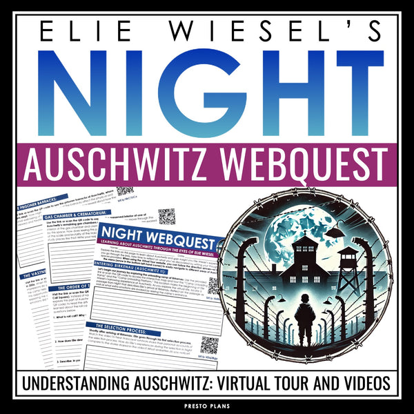 Night by Elie Wiesel Activity - Auschwitz WebQuest Historical Context Assignment