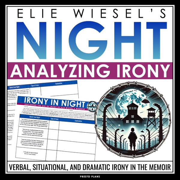 Night by Elie Wiesel Irony Assignment - Analyzing Irony Types Literary Devices
