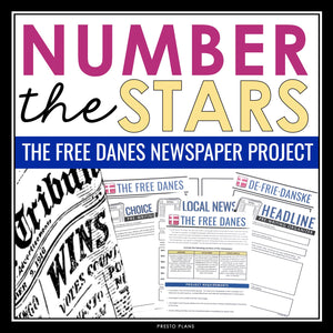 Number the Stars Assignment - Newspaper Creative Writing for Lois Lowry's Novel
