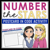 Number the Stars Assignment - Postcard in Code Creative Writing Novel Activity