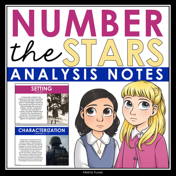 Number the Stars Analysis Notes - Presentation Analyzing Literary Devices