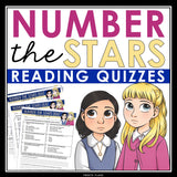 Number the Stars Quizzes - Multiple Choice and Quote Chapter Reading Quizzes
