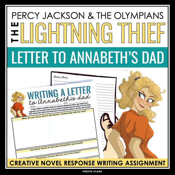 Percy Jackson and The Lightning Thief Activity - Write Annabeth's Dad a Letter