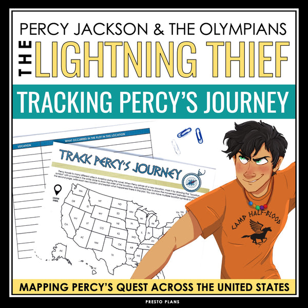 Percy Jackson and The Lightning Thief Activity Track Percy's Journey Across US