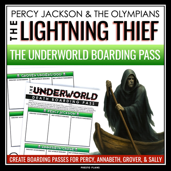 Percy Jackson and The Lightning Thief Activity - The Underworld Boarding Passes