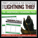 Percy Jackson and The Lightning Thief Activity - The Underworld Boarding Passes