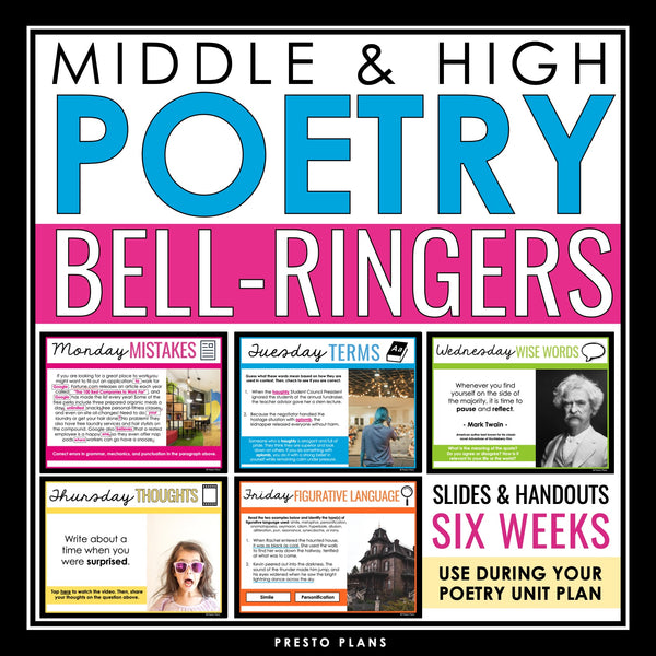 Poetry Bell Ringers - Discussion, Poetry Analysis, Figurative Language, & Videos