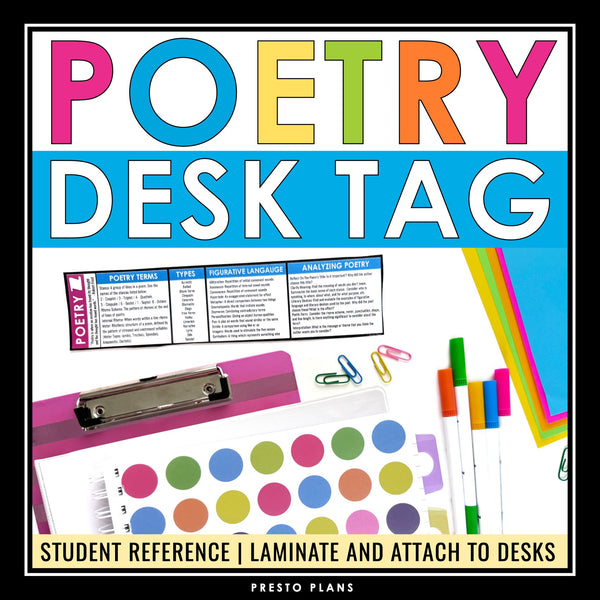 Poetry Desk Tags Reference - Figurative Language, Terms, Poem Types & Analysis