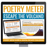 Poetry Meter and Rhythm Presentation & Digital Escape Room Reading Activity