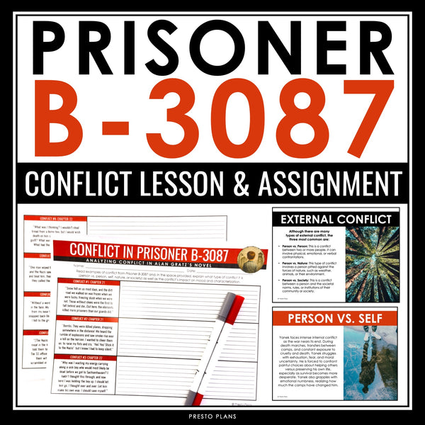 Prisoner B-3087 Alan Gratz - Analyzing Conflict Types Presentation & Activity