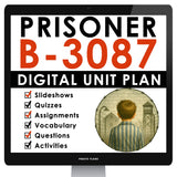 Prisoner B-3087 Unit Plan - Alan Gratz Novel Study Reading Unit - Digital