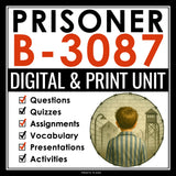 Prisoner B-3087 Unit Plan - Alan Gratz Novel Study Unit Digital Print Bundle