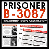 Prisoner B-3087 by Alan Gratz - Holocaust Tattoo Historical Context & Activity