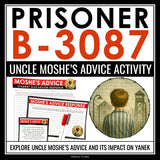 Prisoner B-3087 by Alan Gratz - Uncle Moshe’s Advice Discussion Novel Activity