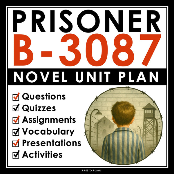 Prisoner B-3087 Unit Plan - Alan Gratz Novel Study Reading Unit