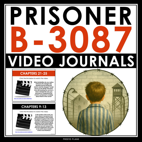 Prisoner B-3087 by Alan Gratz Writing Prompts - Video Clips & Journal Topics