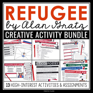 Refugee by Alan Gratz Activity Bundle - Creative Novel Activities & Assignments