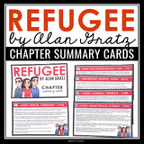 Refugee Chapter Summaries - Plot Summary Cards for Alan Gratz's Novel