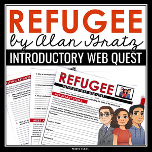 Refugee by Alan Gratz Activity - WebQuest Novel Introduction Creative Assignment