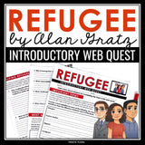 Refugee by Alan Gratz Activity - WebQuest Novel Introduction Creative Assignment
