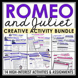 Romeo and Juliet Activity Bundle - Creative Activities & Assignments Shakespeare