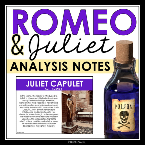 Romeo and Juliet Analysis Notes - Presentation Analyzing Literary Devices