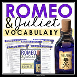 Romeo and Juliet by Shakespeare Vocabulary Booklet, Presentation, and Answer Key