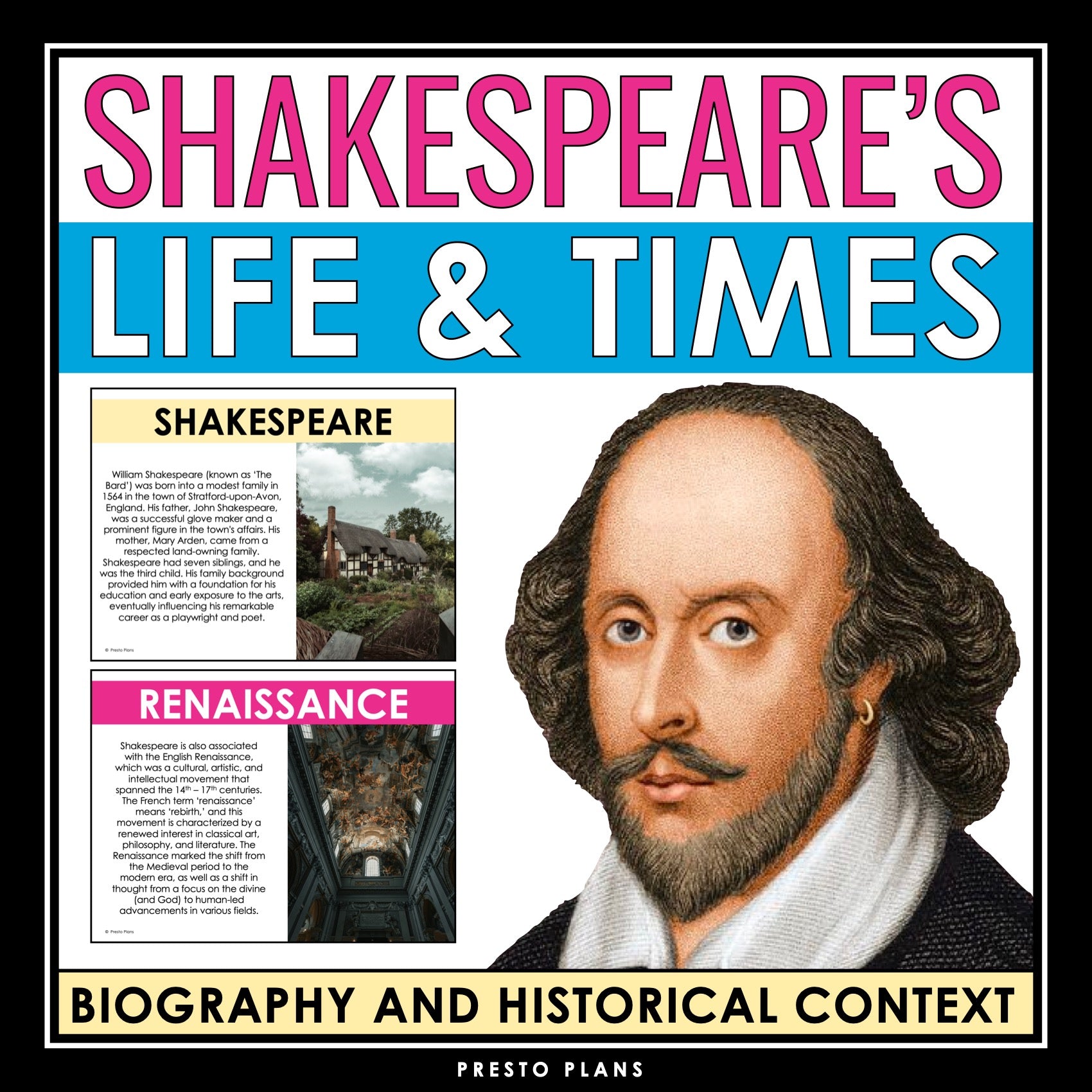 Introduction to Shakespeare Presentation - Biography & Historical