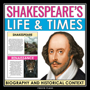 Introduction to Shakespeare Presentation - Biography & Historical