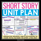 Short Story Unit Plan - Presentation Slides, Assignments, Games, and Activities