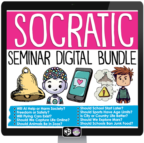 Socratic Seminar Digital Bundle – Discussion Slides, Graphic Organizers, Rubrics