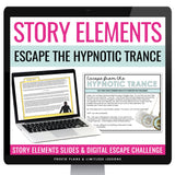 Story Elements & Literary Devices Slides & Digital Escape Room Reading Activity